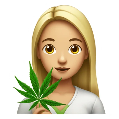 Girl with weed  sticker