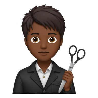 male hairdresser sticker