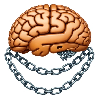 Brain bound in chains  sticker
