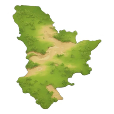 Médéa province shape map sticker