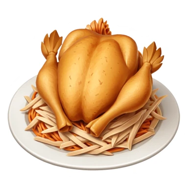 shredded chicken, simple, clear, iconic sticker