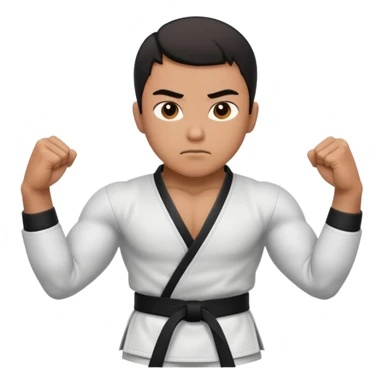 Atleta di arti marziali cintura nera sticker