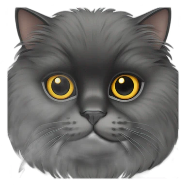 Black Persian cat with golden eyes sticker