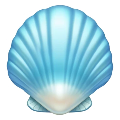 light blue pearl shell sticker