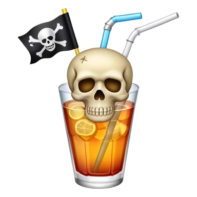A COCKTAIL PIRATE STRAW sticker