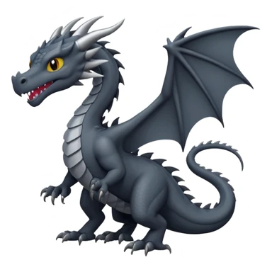 a minimalistic simple dark gray dragon sticker