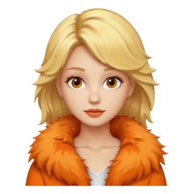 Hughing a Orange cat   She has blonde hair sticker