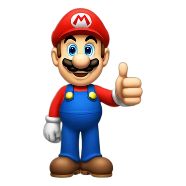 mario thumbs up sticker