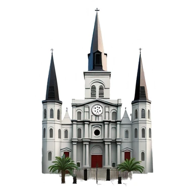 Realistic new orleans st.louis cathedral  sticker