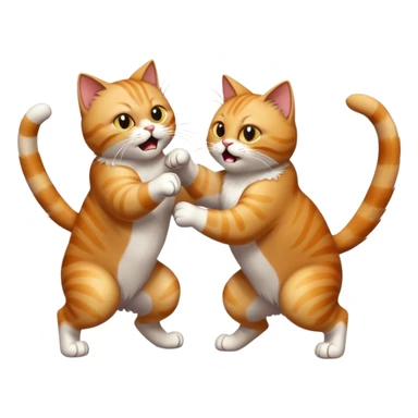 Two cats fighting sticker