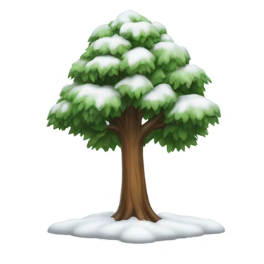 Tree with snow sticker