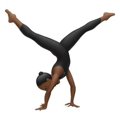black gymnast doing handstand sticker