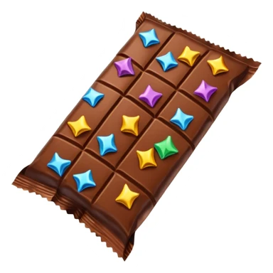 Crumpled up chocolate bar wrappers sticker