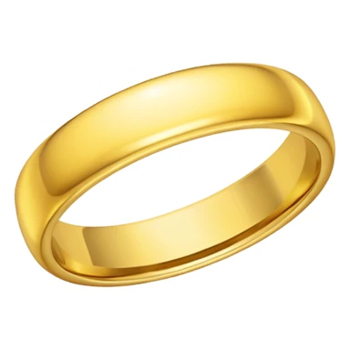 simple gold band, no gemstone, emoji style sticker