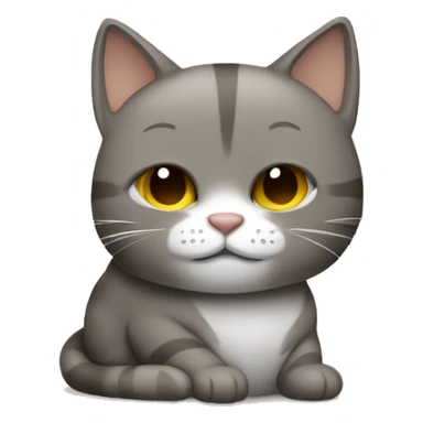 Sleepy cat in grey\brown sticker