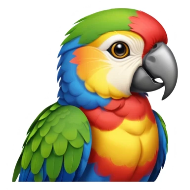 Flying parrot with a frontal view sticker