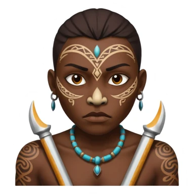 Cannibal with bone through nose sticker