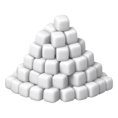 Pile of white sugar sticker
