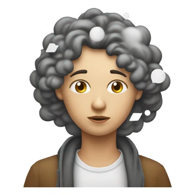 person thinking bubble sticker