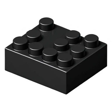 A good looking, realistic and isometric lego black on white background sticker