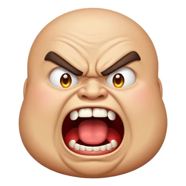 gum tsion emoji very not nice rude shouting ragebaiter fat ugly sticker