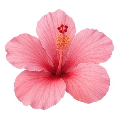pink hibiscus, no background sticker