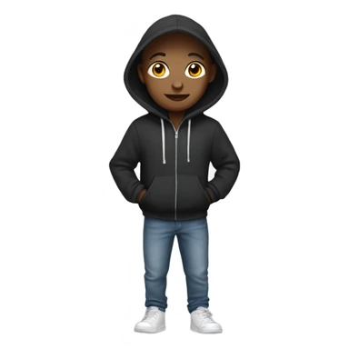 Fashions wearing a hoodie sticker