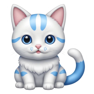 creame un gato cachorro blanco sticker
