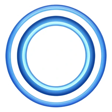 circular blue halo sticker