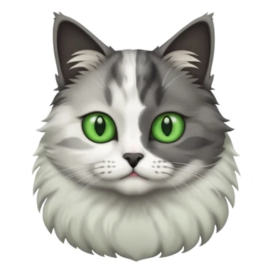 full body half dark grey and half white cat sticker