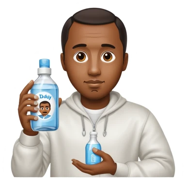 P Diddy holding baby oil sticker