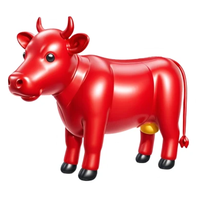  jeff koons style inflatable SPAM cow sculpture  sticker