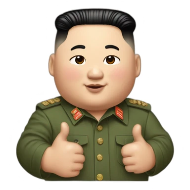 super fat Kim jong un Gucci shirt and thumbs up sticker