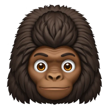 black men, with gorilla on his head sticker
