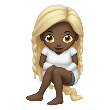 White girls big hugs sticker