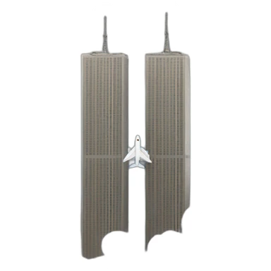 plane twin towers sticker