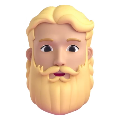 Mr Beast with blonde hair and beard sticker
