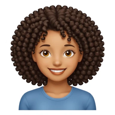 curly haired black girl sticker