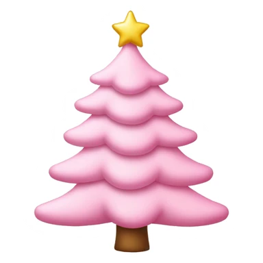 baby pink christmas tree sticker
