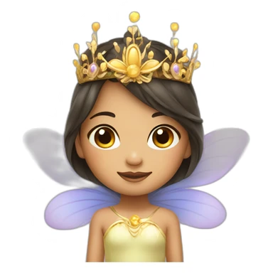 filipino fairy child princess with tiara and wings sticker