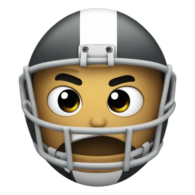 Football with a frowny face on it  sticker
