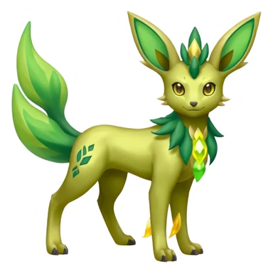 Shiny 4-legged Electrike-Virizion-Zygarde-Leafeon-fusion, full body sticker