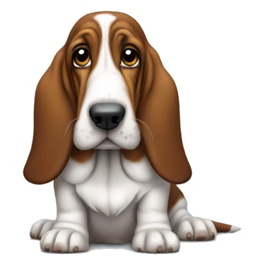 Basset hound waiting for Christmas  sticker