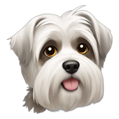 West Highland White terrier and brown/gray combination of a Shih-tzu and a Malthezer sticker