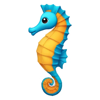 seahorse with hearts sticker