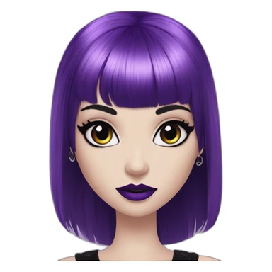 Elissabat-vampire-monsterhigh-goth-romantic-bangs-hair-purple-black sticker