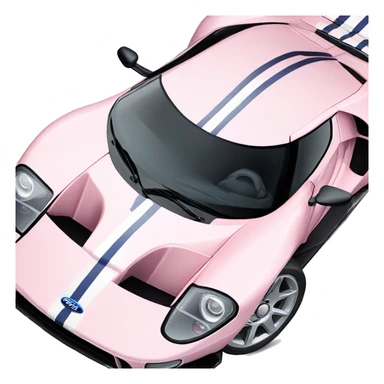 Pastel Pink Ford GT sticker