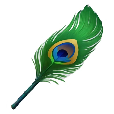 peacock feather with flute sticker