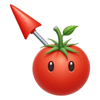 tomato shaped mouse cursor with a pointer sticker
