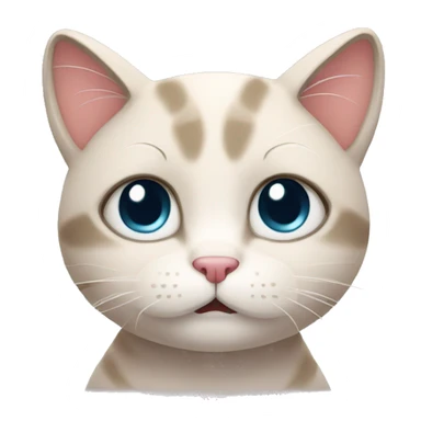 Shy cat blushing sticker